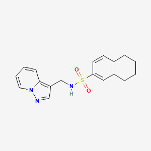 N-(pyrazolo[1,5-a]pyridin-3-ylmethyl)-5,6,7,8-tetrahydronaphthalene-2-sulfonamide