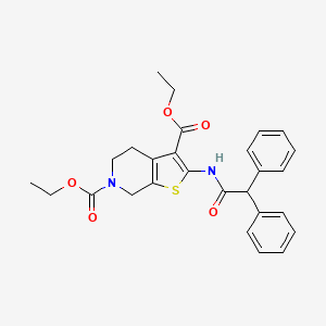 diethyl 2-(2,2-diphenylacetamido)-4,5-dihydrothieno[2,3-c]pyridine-3,6(7H)-dicarboxylate