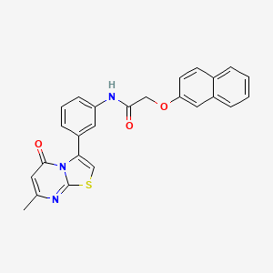 N-(3-(7-methyl-5-oxo-5H-thiazolo[3,2-a]pyrimidin-3-yl)phenyl)-2-(naphthalen-2-yloxy)acetamide