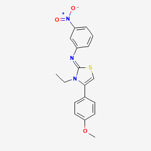 3-ethyl-4-(4-methoxyphenyl)-N-(3-nitrophenyl)-1,3-thiazol-2-imine