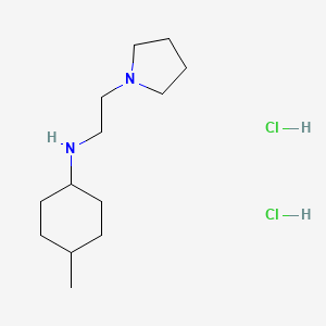 4-Methyl-N-(2-pyrrolidin-1-ylethyl)cyclohexan-1-amine;dihydrochloride