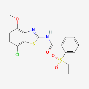 N-(7-chloro-4-methoxybenzo[d]thiazol-2-yl)-2-(ethylsulfonyl)benzamide