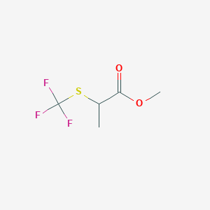 molecular formula C5H7F3O2S B2563569 2-(Trifluoromethylthio)propionic acid methyl ester CAS No. 1621595-07-0