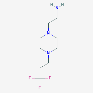 molecular formula C9H18F3N3 B2563570 2-[4-(3,3,3-Trifluoropropyl)piperazin-1-yl]ethanamine CAS No. 1339701-10-8