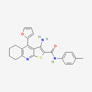 3-amino-4-(furan-2-yl)-N-(4-methylphenyl)-5,6,7,8-tetrahydrothieno[2,3-b]quinoline-2-carboxamide