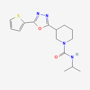 molecular formula C15H20N4O2S B2563591 N-isopropyl-3-(5-(thiophen-2-yl)-1,3,4-oxadiazol-2-yl)piperidine-1-carboxamide CAS No. 1172572-60-9