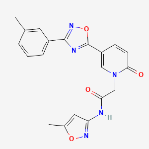 molecular formula C20H17N5O4 B2563593 N-(5-methyl-1,2-oxazol-3-yl)-2-{5-[3-(3-methylphenyl)-1,2,4-oxadiazol-5-yl]-2-oxopyridin-1(2H)-yl}acetamide CAS No. 1326919-93-0