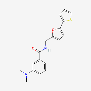 3-(dimethylamino)-N-((5-(thiophen-2-yl)furan-2-yl)methyl)benzamide