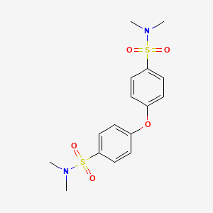molecular formula C16H20N2O5S2 B2563597 4-{4-[(dimethylamino)sulfonyl]phenoxy}-N,N-dimethylbenzenesulfonamide CAS No. 300360-48-9