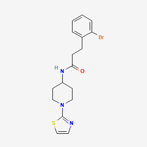 molecular formula C17H20BrN3OS B2563601 3-(2-bromophenyl)-N-(1-(thiazol-2-yl)piperidin-4-yl)propanamide CAS No. 1448132-86-2