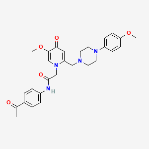 N-(4-acetylphenyl)-2-(5-methoxy-2-((4-(4-methoxyphenyl)piperazin-1-yl)methyl)-4-oxopyridin-1(4H)-yl)acetamide
