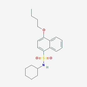 molecular formula C20H27NO3S B256361 4-butoxy-N-cyclohexylnaphthalene-1-sulfonamide 
