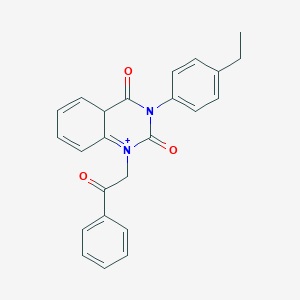 3-(4-ethylphenyl)-1-phenacyl-4aH-quinazolin-1-ium-2,4-dione