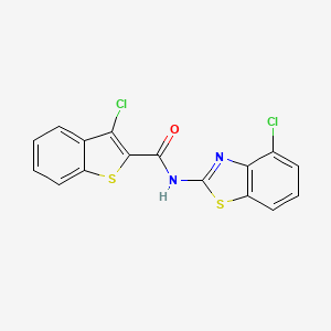 3-chloro-N-(4-chloro-1,3-benzothiazol-2-yl)-1-benzothiophene-2-carboxamide