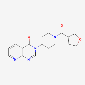 molecular formula C17H20N4O3 B2563619 3-(1-(tetrahydrofuran-3-carbonyl)piperidin-4-yl)pyrido[2,3-d]pyrimidin-4(3H)-one CAS No. 2034424-52-5