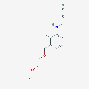 molecular formula C15H21NO2 B2563633 3-[(2-ethoxyethoxy)methyl]-2-methyl-N-(prop-2-yn-1-yl)aniline CAS No. 1423246-73-4