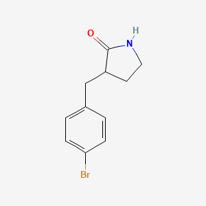 molecular formula C11H12BrNO B2563640 3-(4-Bromobenzyl)pyrrolidin-2-one CAS No. 1199806-24-0