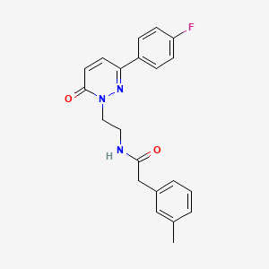N-(2-(3-(4-fluorophenyl)-6-oxopyridazin-1(6H)-yl)ethyl)-2-(m-tolyl)acetamide