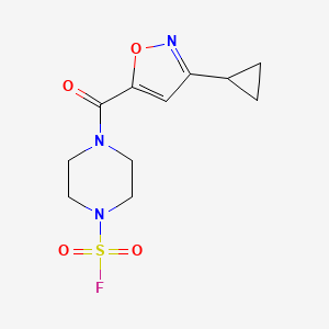 4-(3-Cyclopropyl-1,2-oxazole-5-carbonyl)piperazine-1-sulfonyl fluoride