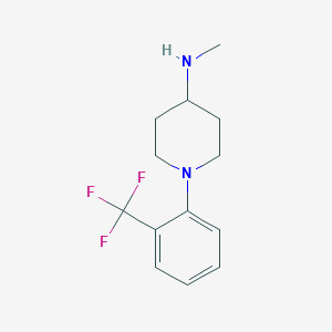 molecular formula C13H17F3N2 B2563649 N-甲基-1-[2-(三氟甲基)苯基]哌啶-4-胺 CAS No. 1096810-82-0