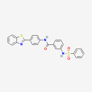 molecular formula C26H19N3O3S2 B2563652 N-(4-(benzo[d]thiazol-2-yl)phenyl)-3-(phenylsulfonamido)benzamide CAS No. 946320-19-0