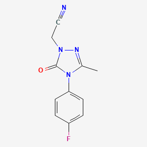2-[4-(4-fluorophenyl)-3-methyl-5-oxo-4,5-dihydro-1H-1,2,4-triazol-1-yl]acetonitrile