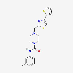 4-((4-(thiophen-2-yl)thiazol-2-yl)methyl)-N-(m-tolyl)piperazine-1-carboxamide