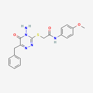 2-[(4-amino-6-benzyl-5-oxo-4,5-dihydro-1,2,4-triazin-3-yl)sulfanyl]-N-(4-methoxyphenyl)acetamide