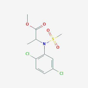 molecular formula C11H13Cl2NO4S B2563696 N-(2,5-二氯苯基)-N-(甲磺酰基)丙氨酸甲酯 CAS No. 1008411-74-2