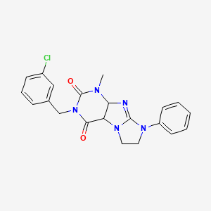 3-[(3-chlorophenyl)methyl]-1-methyl-8-phenyl-1H,2H,3H,4H,6H,7H,8H-imidazo[1,2-g]purine-2,4-dione