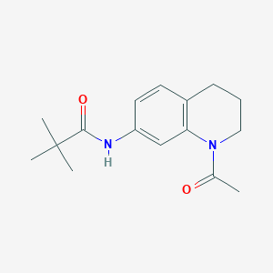 molecular formula C16H22N2O2 B2563704 N-(1-acetyl-1,2,3,4-tetrahydroquinolin-7-yl)pivalamide CAS No. 898423-66-0