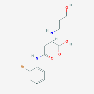 4-((2-Bromophenyl)amino)-2-((3-hydroxypropyl)amino)-4-oxobutanoic acid