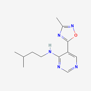 N-isopentyl-5-(3-methyl-1,2,4-oxadiazol-5-yl)pyrimidin-4-amine