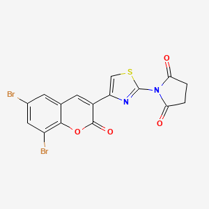 1-[4-(6,8-Dibromo-2-oxochromen-3-yl)-1,3-thiazol-2-yl]pyrrolidine-2,5-dione