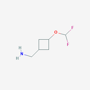 molecular formula C6H11F2NO B2563730 3-(二氟甲氧基)环丁基甲胺 CAS No. 1599396-58-3