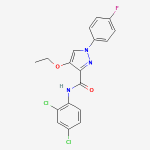 N-(2,4-dichlorophenyl)-4-ethoxy-1-(4-fluorophenyl)-1H-pyrazole-3-carboxamide