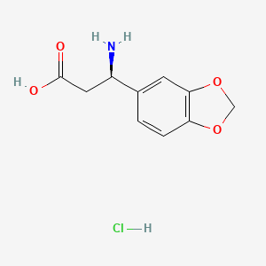 molecular formula C10H12ClNO4 B2563748 (R)-3-Amino-3-(benzo[d][1,3]dioxol-5-yl)propanoic acid hydrochloride CAS No. 464931-62-2