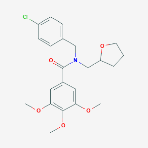 molecular formula C22H26ClNO5 B256375 N-(4-chlorobenzyl)-3,4,5-trimethoxy-N-(tetrahydrofuran-2-ylmethyl)benzamide 
