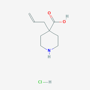 molecular formula C9H16ClNO2 B2563766 4-Prop-2-enylpiperidine-4-carboxylic acid;hydrochloride CAS No. 2377031-52-0