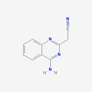 molecular formula C10H8N4 B2563773 2-(4-Aminoquinazolin-2-yl)acetonitrile CAS No. 868760-92-3