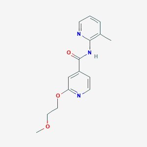 molecular formula C15H17N3O3 B2563775 2-(2-methoxyethoxy)-N-(3-methylpyridin-2-yl)isonicotinamide CAS No. 2034389-43-8