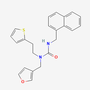 1-(Furan-3-ylmethyl)-3-(naphthalen-1-ylmethyl)-1-(2-(thiophen-2-yl)ethyl)urea