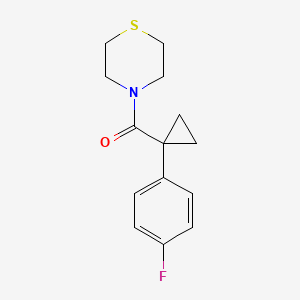 molecular formula C14H16FNOS B2563780 [1-(4-Fluorophenyl)cyclopropyl]-thiomorpholin-4-ylmethanone CAS No. 2327246-18-2