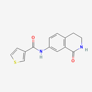 N-(1-oxo-1,2,3,4-tetrahydroisoquinolin-7-yl)thiophene-3-carboxamide