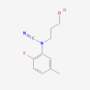 3-[Cyano(2-fluoro-5-methylphenyl)amino]propan-1-ol