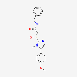 molecular formula C20H21N3O3S B2563805 N-benzyl-2-((5-(4-methoxyphenyl)-1-methyl-1H-imidazol-2-yl)sulfinyl)acetamide CAS No. 1007267-23-3