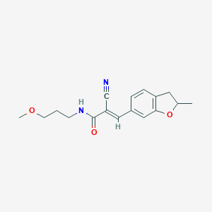 molecular formula C17H20N2O3 B256381 2-cyano-N-(3-methoxypropyl)-3-(2-methyl-2,3-dihydro-1-benzofuran-6-yl)acrylamide 