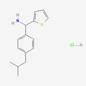 molecular formula C15H20ClNS B2563812 [4-(2-Methylpropyl)phenyl](thiophen-2-yl)methanamine hydrochloride CAS No. 2093634-50-3