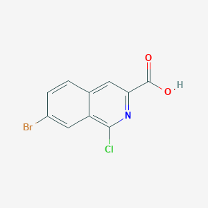 molecular formula C10H5BrClNO2 B2563818 7-溴-1-氯异喹啉-3-羧酸 CAS No. 1600878-07-6