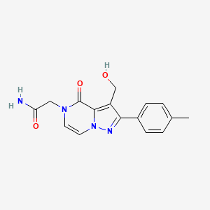 2-[3-(hydroxymethyl)-2-(4-methylphenyl)-4-oxopyrazolo[1,5-a]pyrazin-5(4H)-yl]acetamide